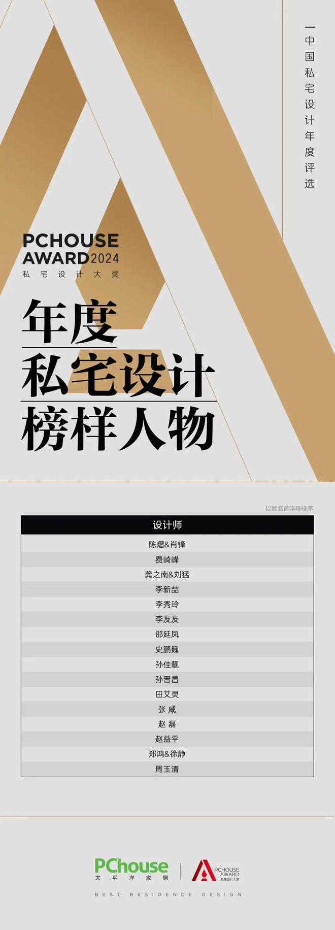 重磅发布2024PChouse Award私宅设计大奖年度私宅设计榜样人物